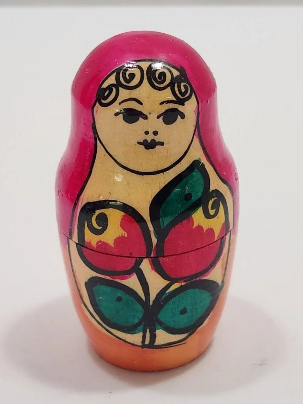 Vintage USSR Soviet Russian Nesting Dolls 5pc Semenov Matryoshka Tagged 1970s